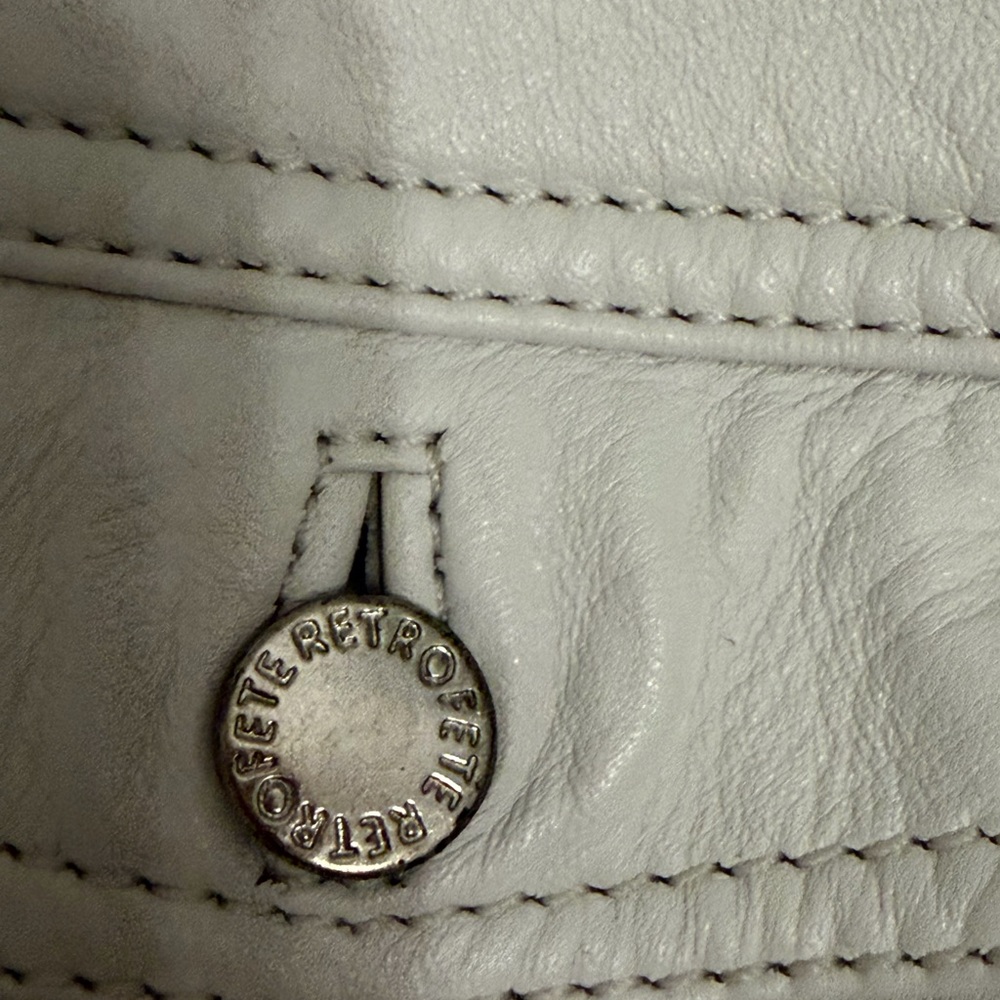 Real Leather Women's White Jacket - Picture 3 of 6